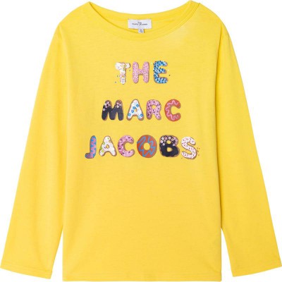 Little Marc Jacobs Long Sleeve T-shirt Birthday Party Yellow Size 4Y - 10Y