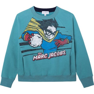 Little Marc Jacobs Birthday Party Sweatshirt Green Size 4Y - 12Y