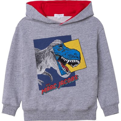 Little Marc Jacobs Birthday Party Hooded Sweatshirt Chine Grey Size 4Y - 10Y