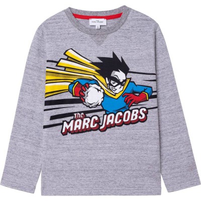 Little Marc Jacobs Long Sleeve T-Shirt Chine Grey Size 4Y - 12Y