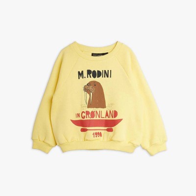 Mini Rodini Walrus Sp Sweatshirt Yellow Size 92cm - 146cm