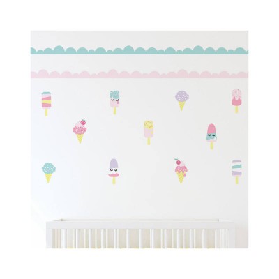 Living Textiles Wall Decal Set Ice Cream