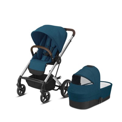 Cybex Balios S Lux River Blue with Silver Frame plus Carrycot