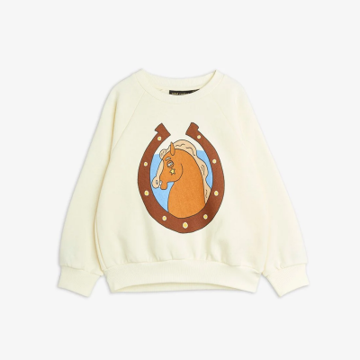 Mini Rodini Horses Sweatshirt Offwhite Size 92 - 146cm