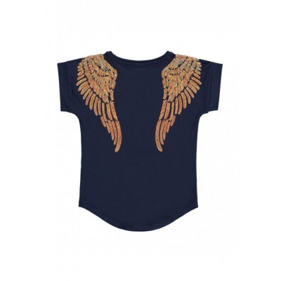 Angels Face Wendy SS Slouch Top Navy  Size 1-7