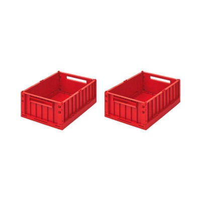Liewood Weston Storage Box Medium 2 pack Apple Red